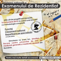Examen rezidentiat 2010, simulare SSCR